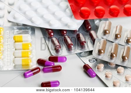 Color Pills And Tablet, The Medical Means