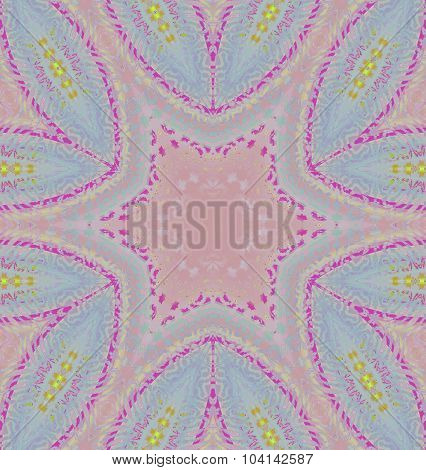 Seamless floral pattern pink blue