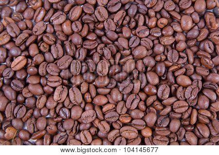 Roasted coffee beans background