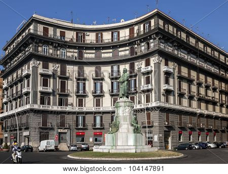 Statue Of Umberto I In Naples, Italy