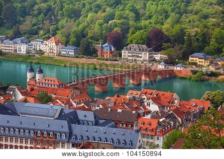 Beautiful panorama view of Heidelberg, Germany