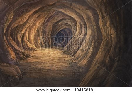 the cave