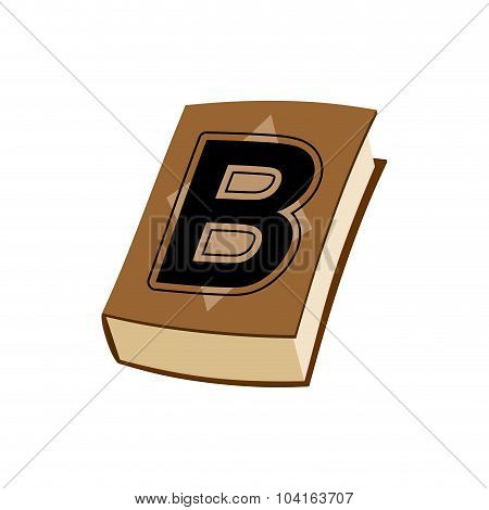 etter B At Vintage Book In Hardcover. Alphabetical Stashes On Book Cover.