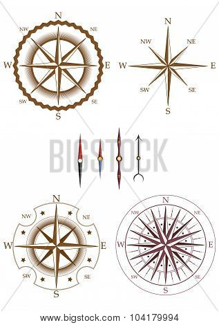 Set Of Compass Elements