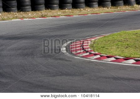Canto de pista de corrida pista vazia