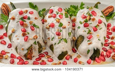 Chiles En Nogada Mexican Food