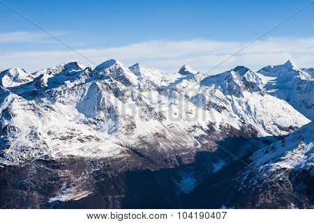 Mountain Range In Solden