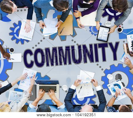 Community Connection Society Social Media Social Network Concept