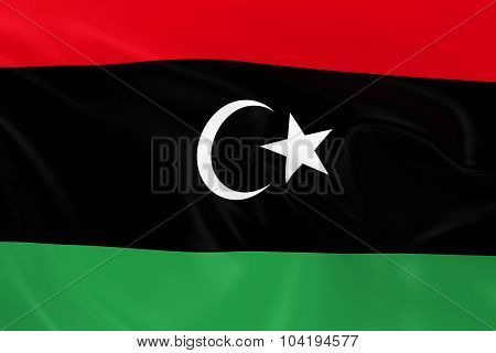 Waving Flag Of Libya - 3D Render Of The Libyan Flag With Silky Texture