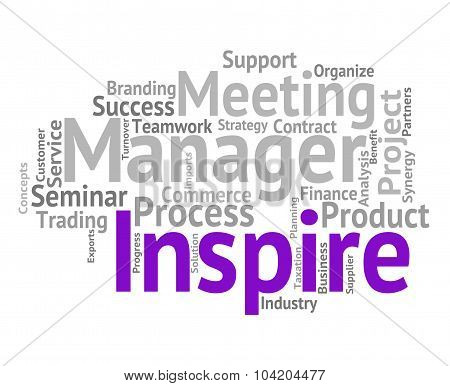 Inspire Word Means Fire Up And Encourage