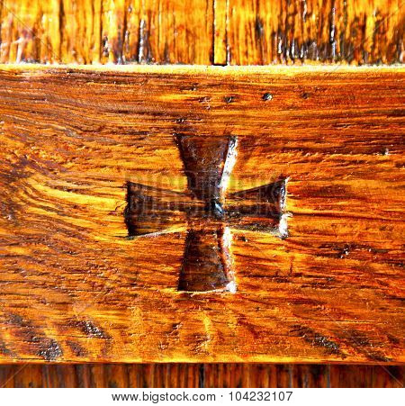 Legnano Abstract   Rusty Brass Brown Knocker