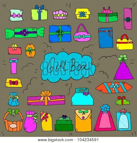 Doodle Gift Box Color