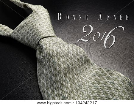 Elegant Gray Tie On A Black