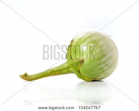 Eggplant On White Background.