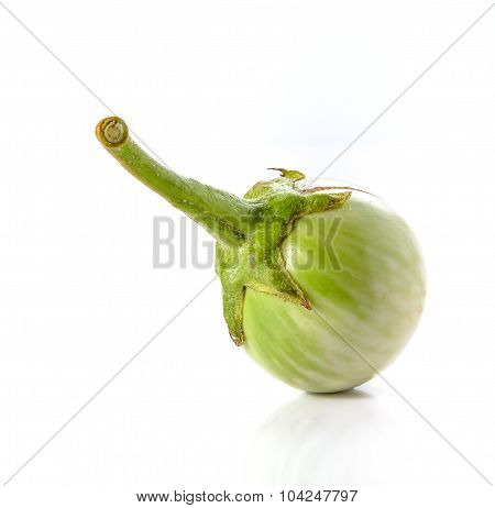 Eggplant On White Background.