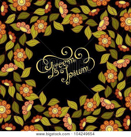Vector Colored Floral Background
