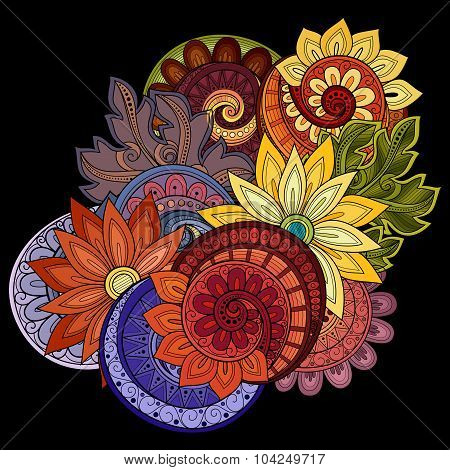 Vector Colored Floral Background