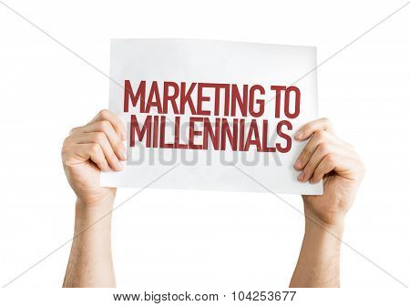 Marketing to Millennials isolated on white