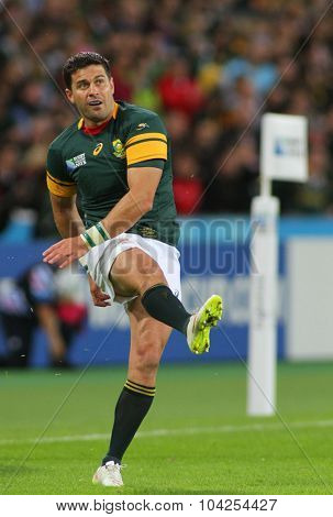 LONDON, ENGLAND - OCTOBER 07 2015: The 2015 Rugby World Cup Pool B match between South Africa and USA at The Olympic Stadium on October 7, 2015 in London, United Kingdom 