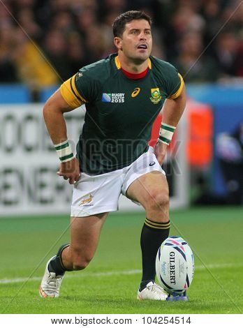 LONDON, ENGLAND - OCTOBER 07 2015: The 2015 Rugby World Cup Pool B match between South Africa and USA at The Stadium on October 7, 2015 in London, United Kingdom