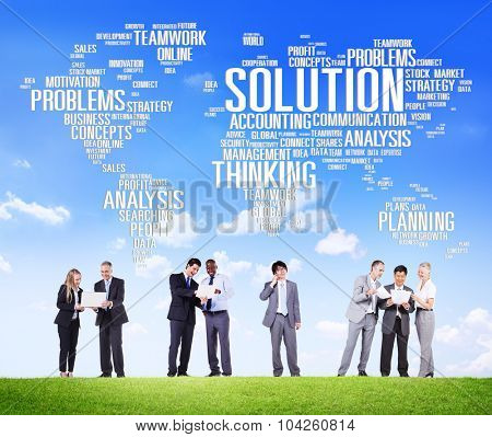Solution Solve Problem Strategy Vision Decision Concept