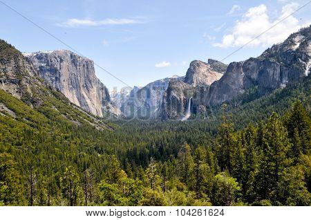 Wide angle View of Yosemite National Park