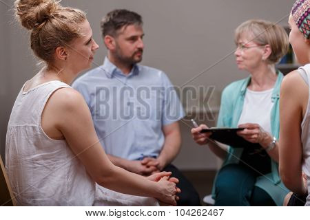 Group Of People During Psychotherapy
