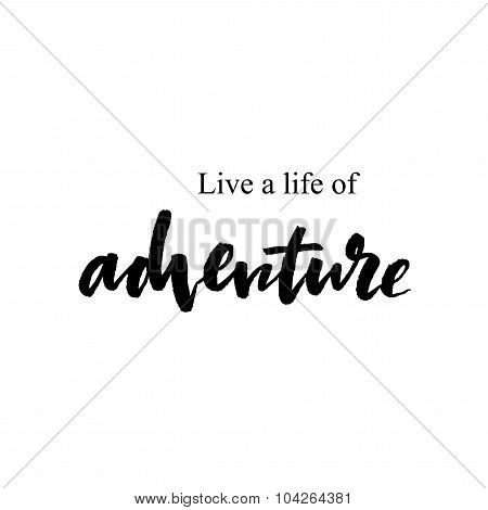 Live a life of adventure card.