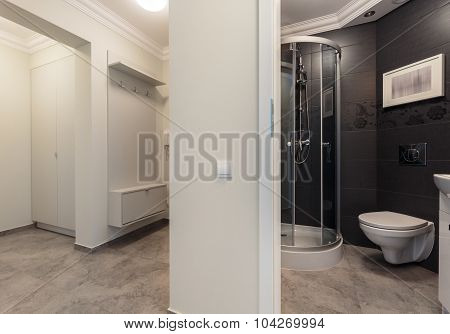 Small Bathroom Placed In Hall