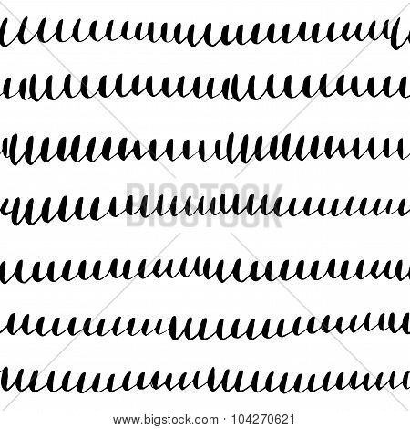 Black seamless wavy line pattern.