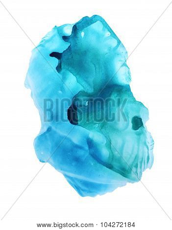 Abstract blue sky watercolor background.