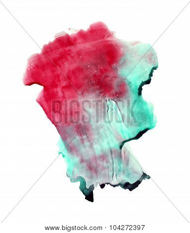 Abstract red and green watercolor background.