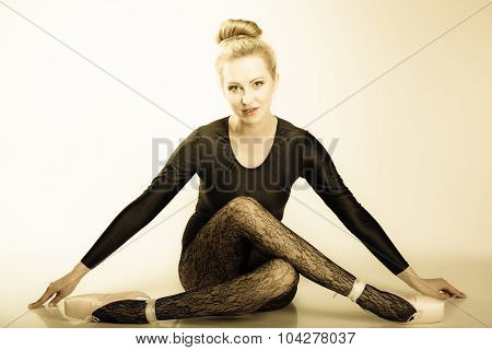 Graceful Woman Ballet Dancer Full Length