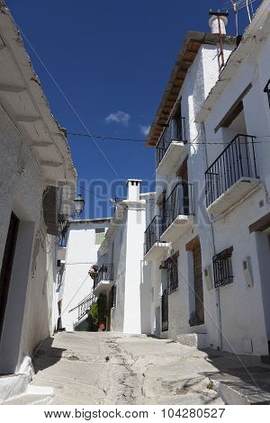 Street Of Capileira, Las Alpujarras, Granada Province, Andalusia, Spain