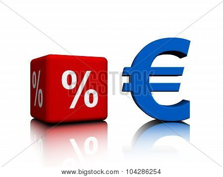Euro up above red cube percent