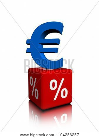 Euro up above red cube percent