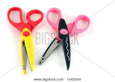 Couleurs vives Craft Ciseaux sur fond blanc