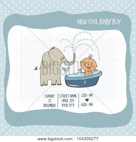 Baby Boy Shower Card
