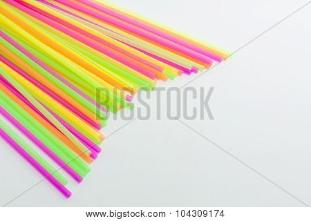 Vibrant colors drinking straws plastic type