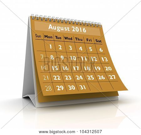 August 2016 Calendar