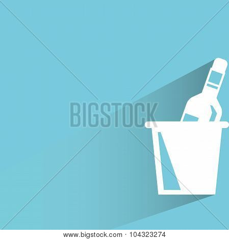 wine bottle in bucket