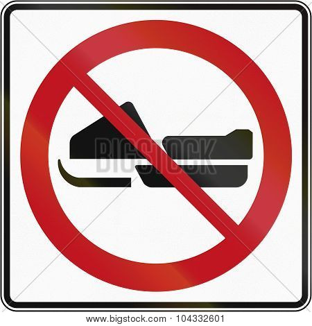 No Snowmobiles In Canada