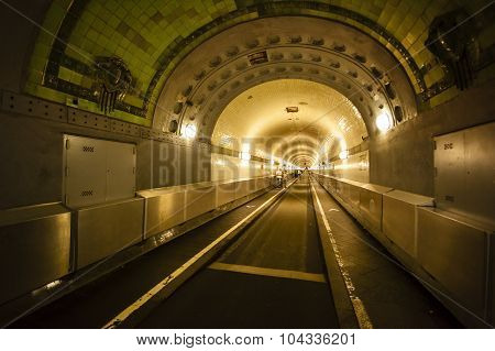 Old Elbtunnel In Hamburg, Germany, Editorial
