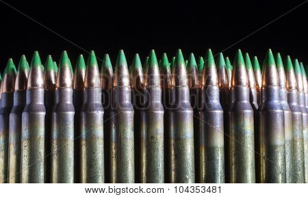 Lots Of Green Tipped Ammunition