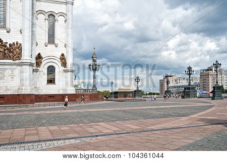 The Square In Front Of The Cathedral Of Christ The Savior