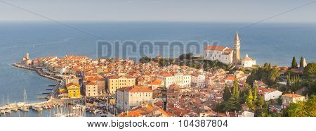 Picturesque old town Piran, Slovenia.
