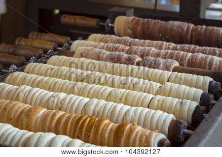 Trdelnik bakery on the street market
