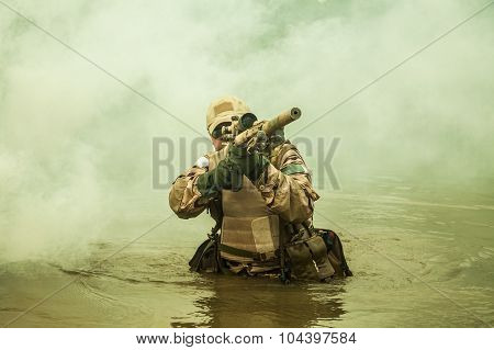 crossing the river