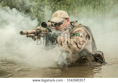 crossing the river