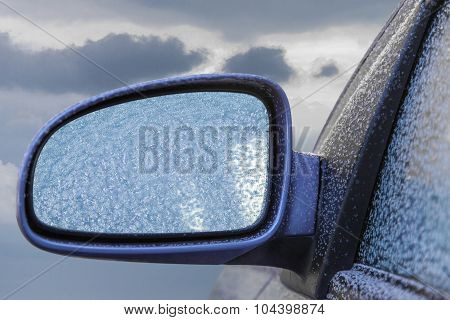 Frozen Car Rearview Mirror